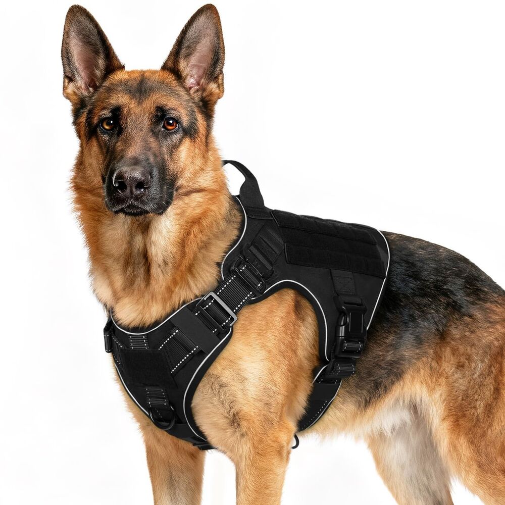 Rabbitgoo Tactical Dog Harness XL Military No Pull Vest 1050D Nylon MOLLE Handle